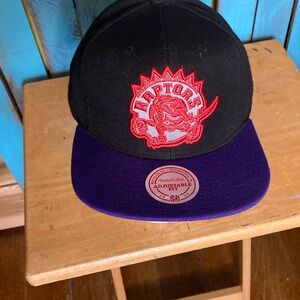 Mitchell & Ness HWC Toronto Raptors adjustable snapback hat purple black red